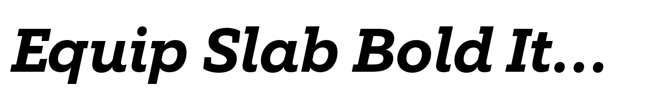 Equip Slab Bold Italic